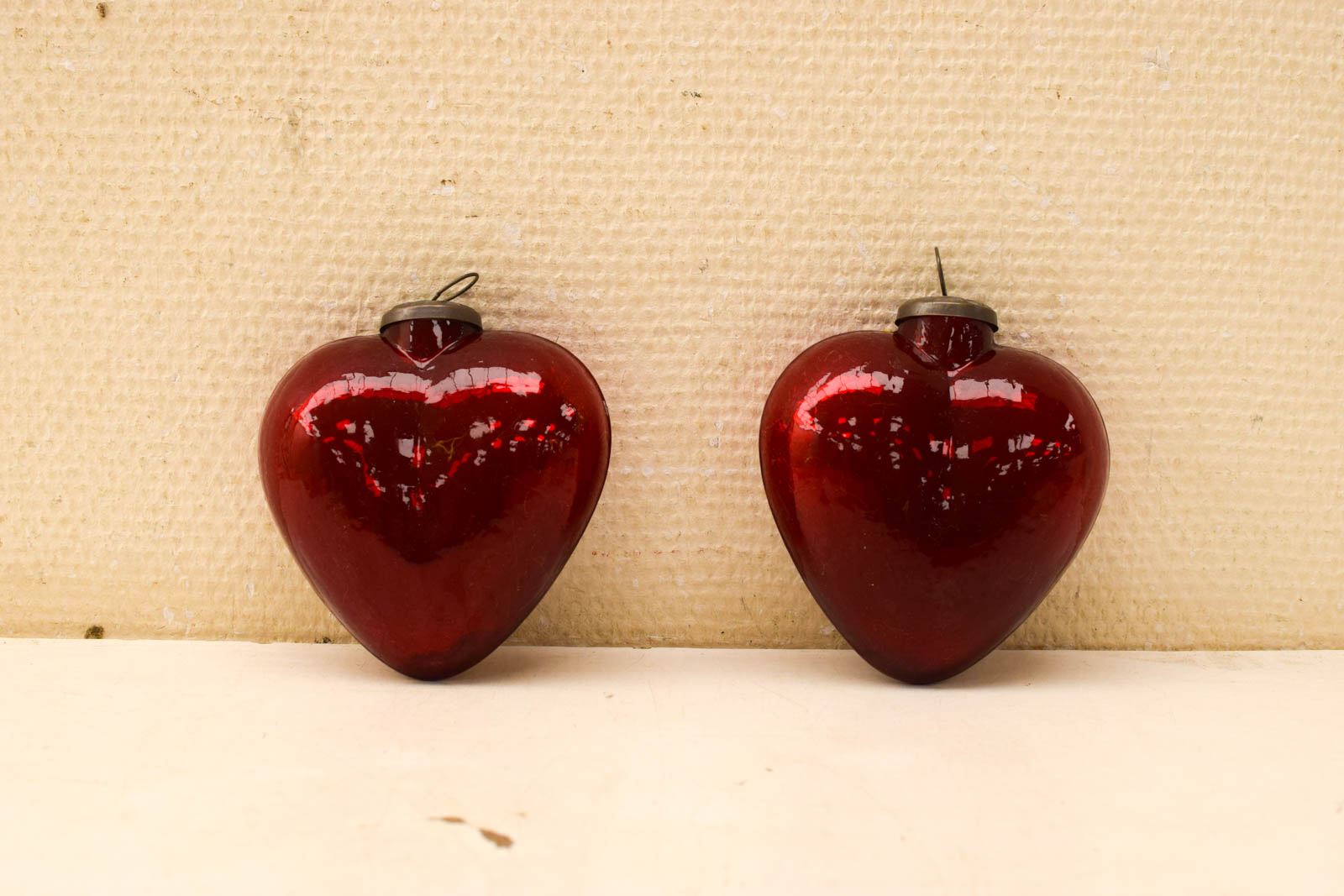 2 stuks Glazen Kerstballen 48631