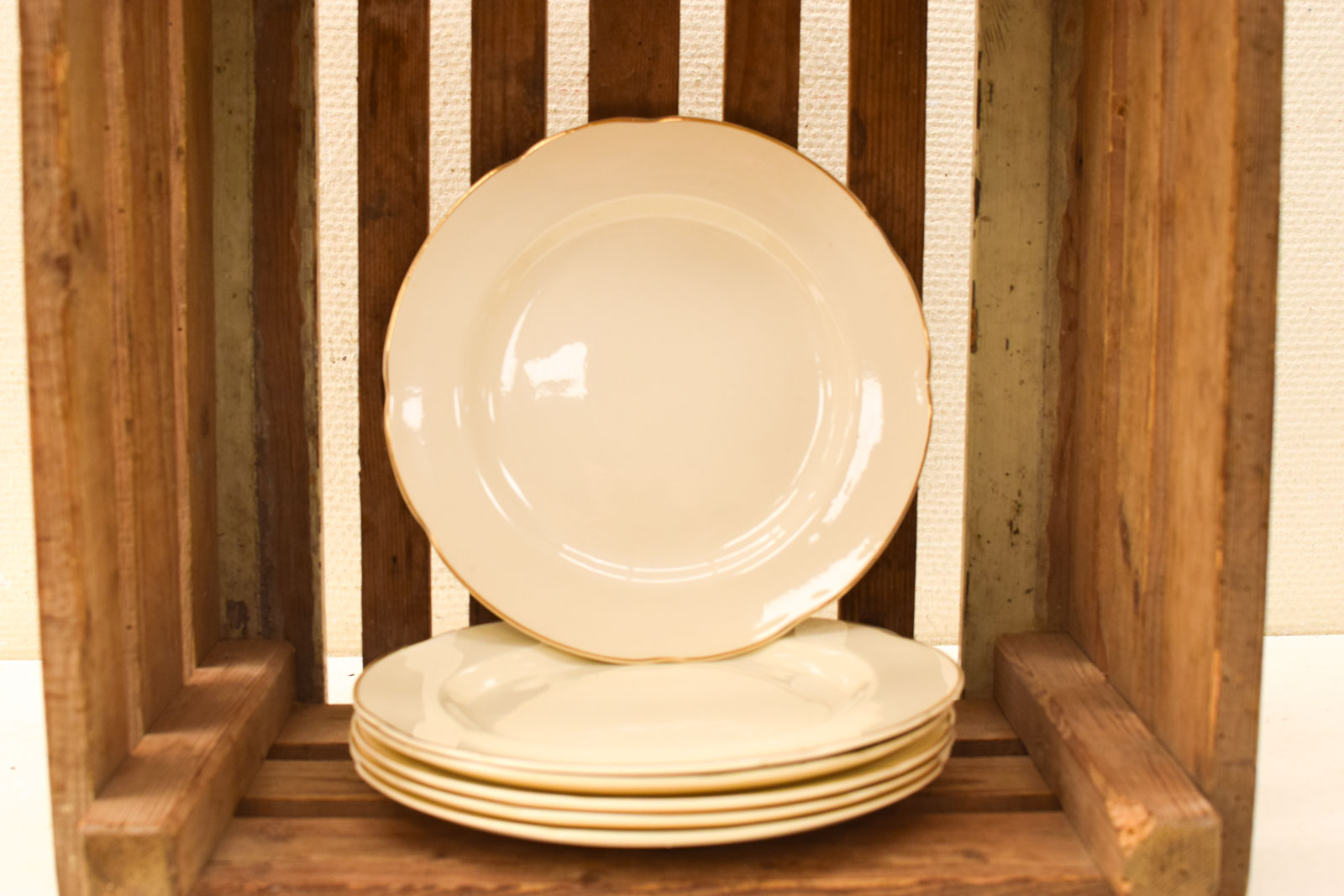 6 stuks porseleinen platte borden  48643