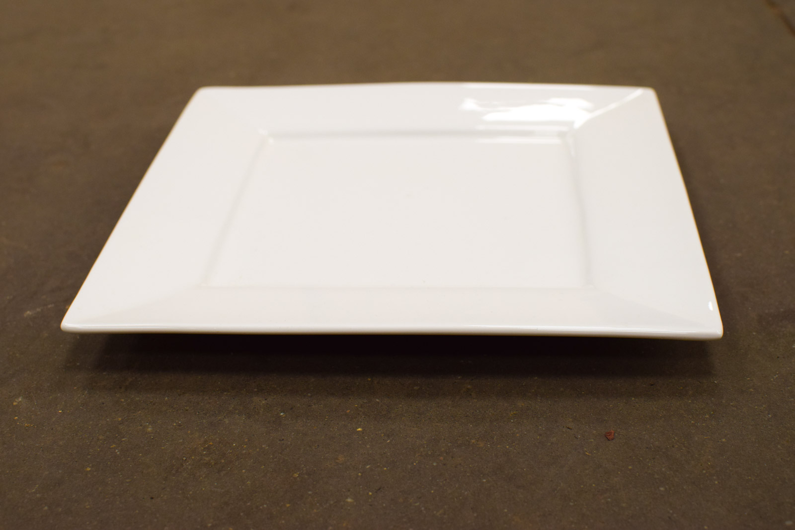 6 stuks vierkante porseleinen platte borden 48669