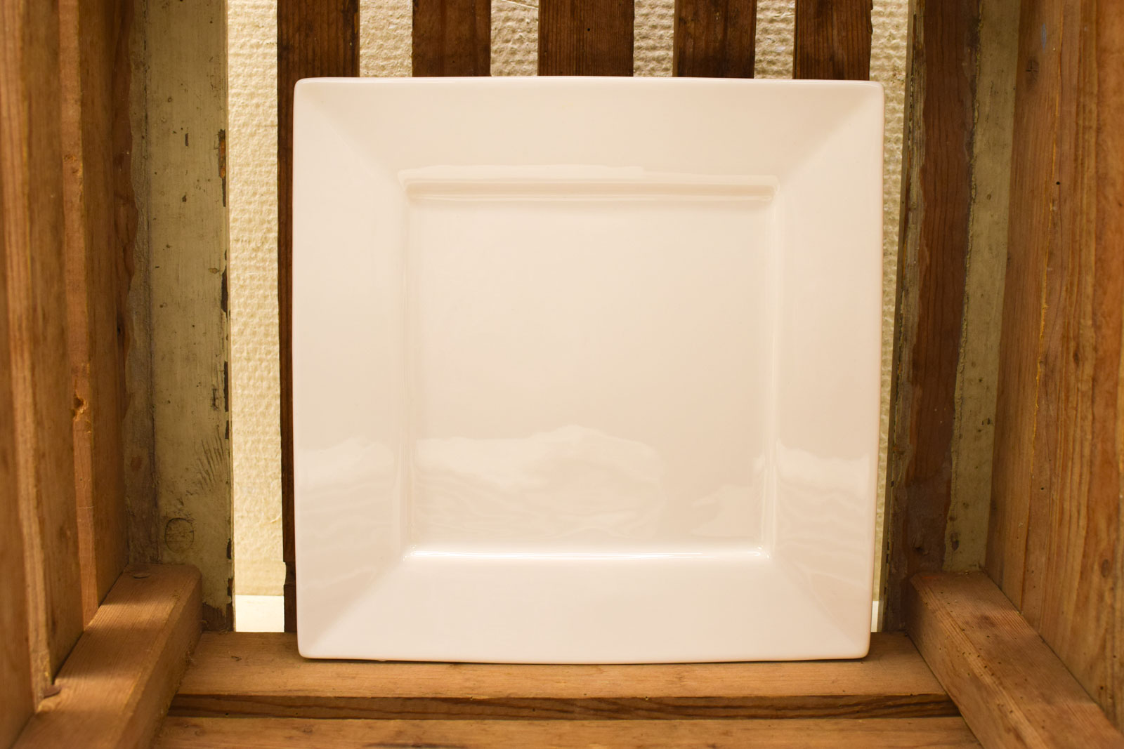 Alternative view of 6 stuks Vierkante porseleinen platte borden  48692