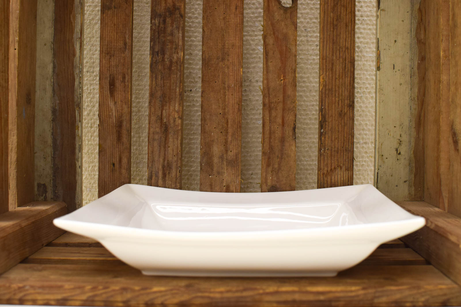 Alternative view of 3 stuks porseleinen vierkante diepe borden  48745