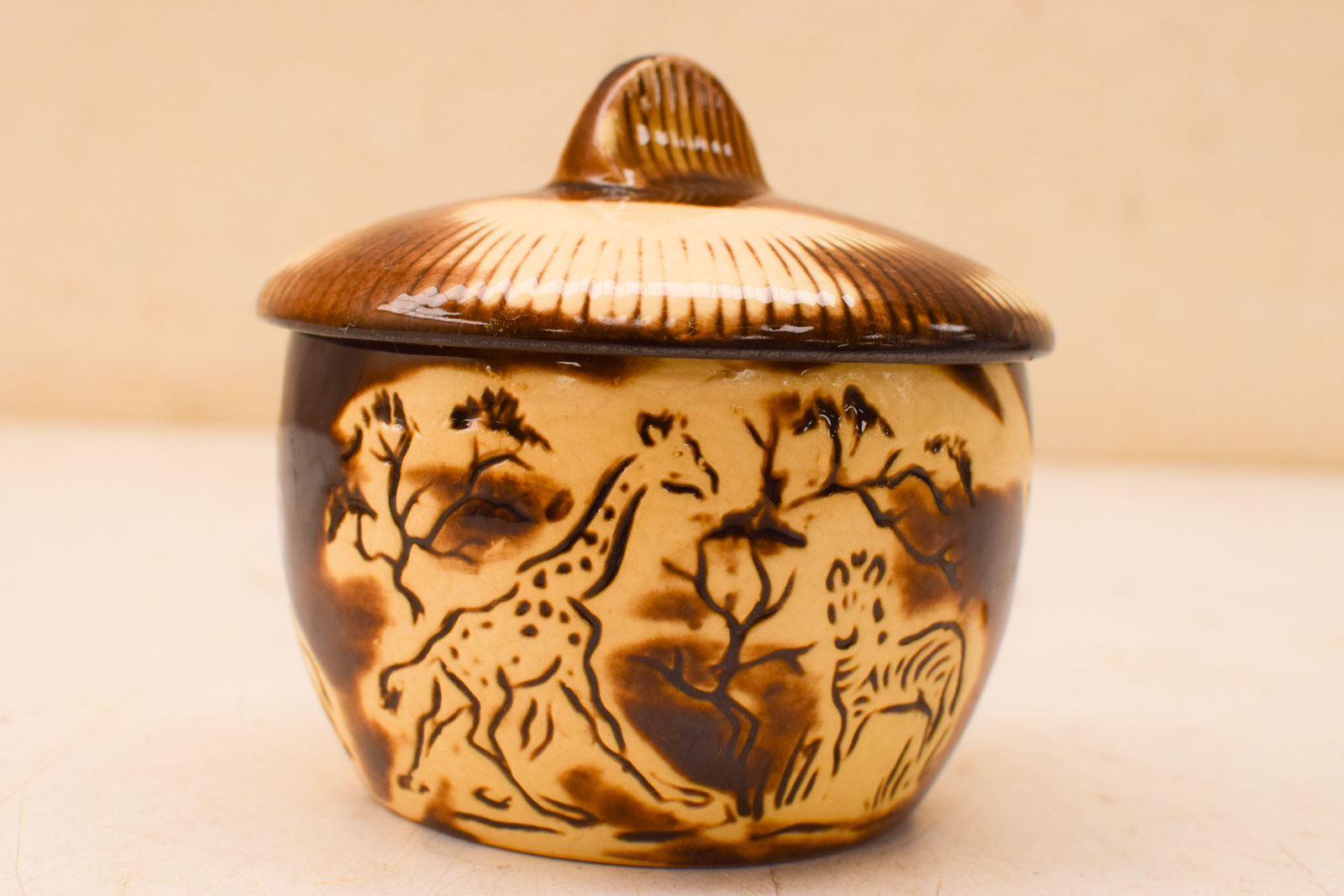 Kruger Park Porseleinen pot met deksel  48791