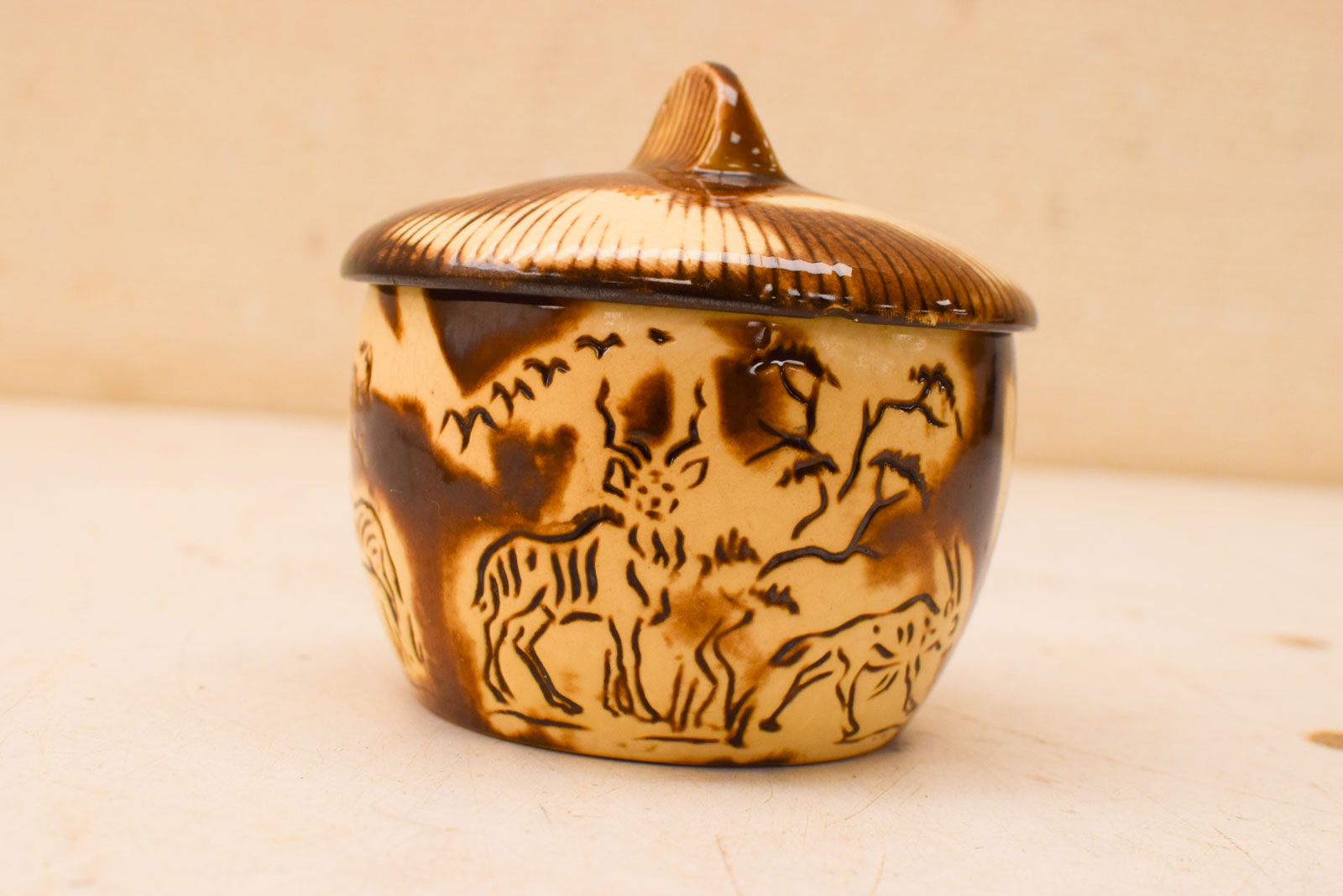 Alternative view of Kruger Park Porseleinen pot met deksel  48791