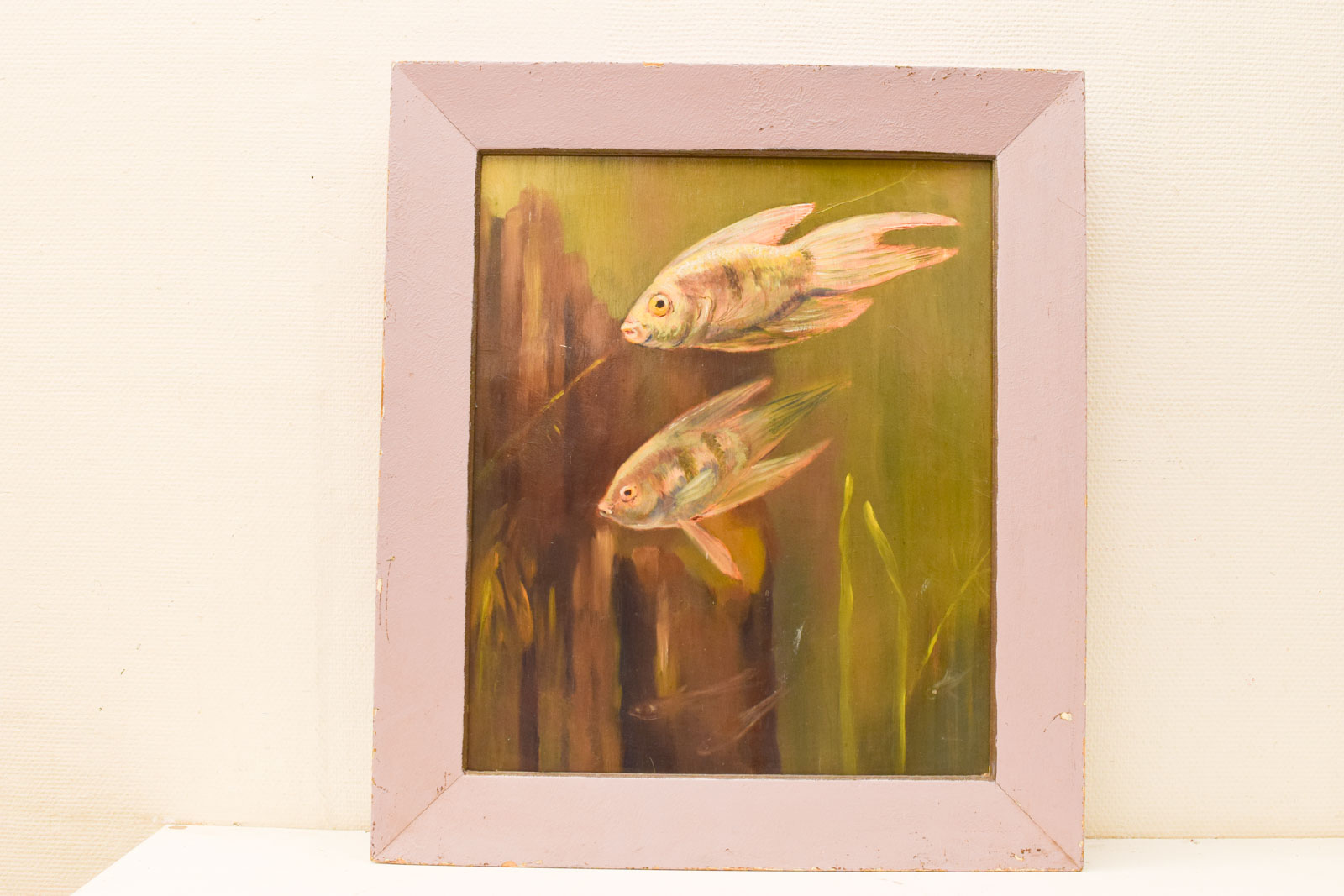 Schilderij van 2 vissen  48875