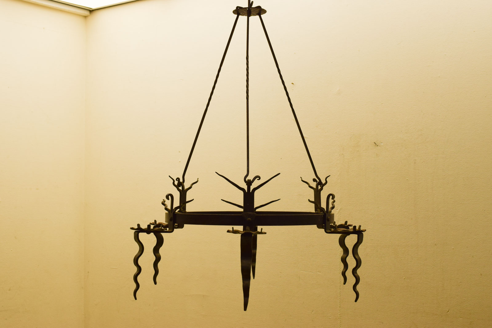 Vintage  Metalen Kaarsen Kroonluchter  48908