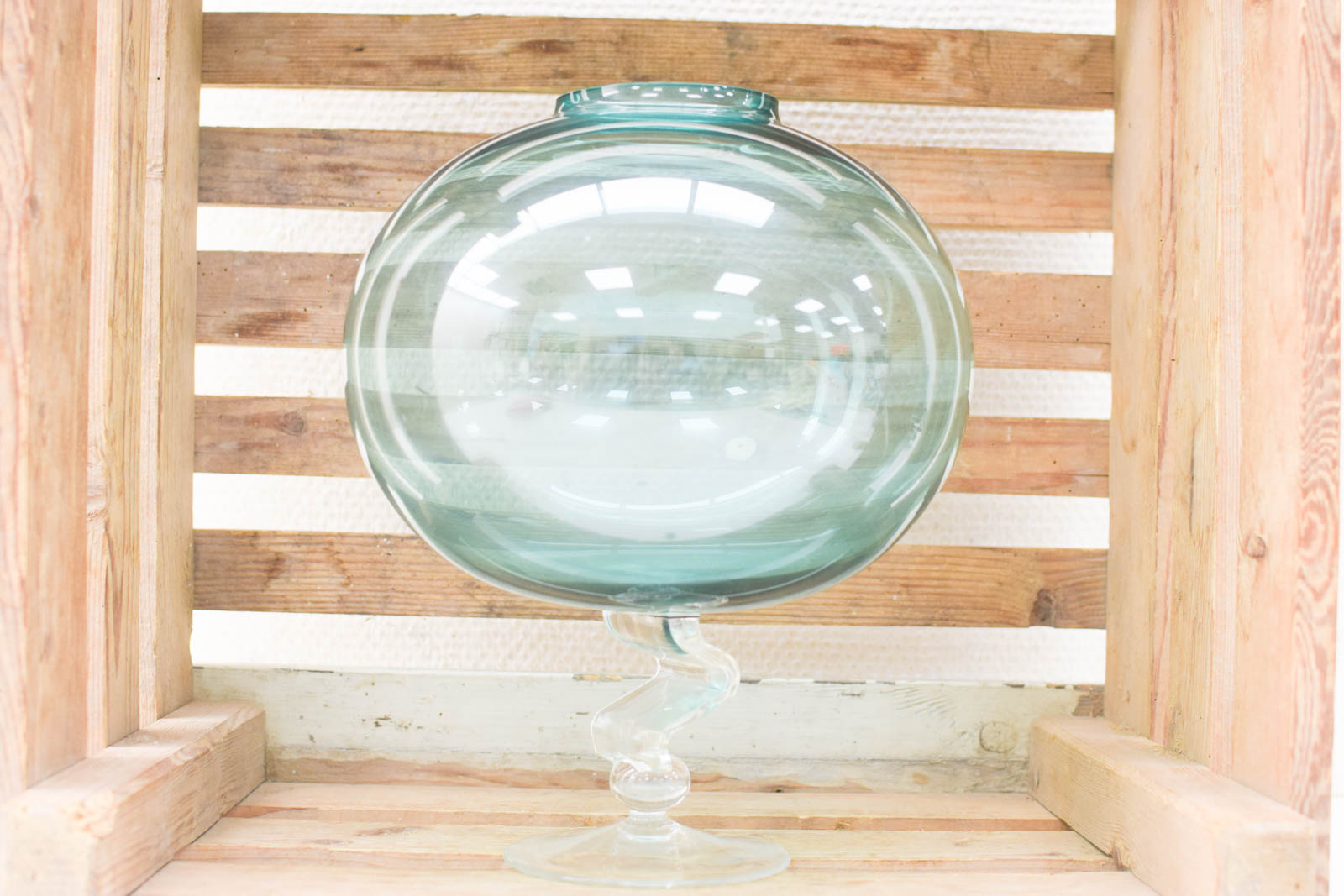 Glazen Bol Vaas op voet  48909