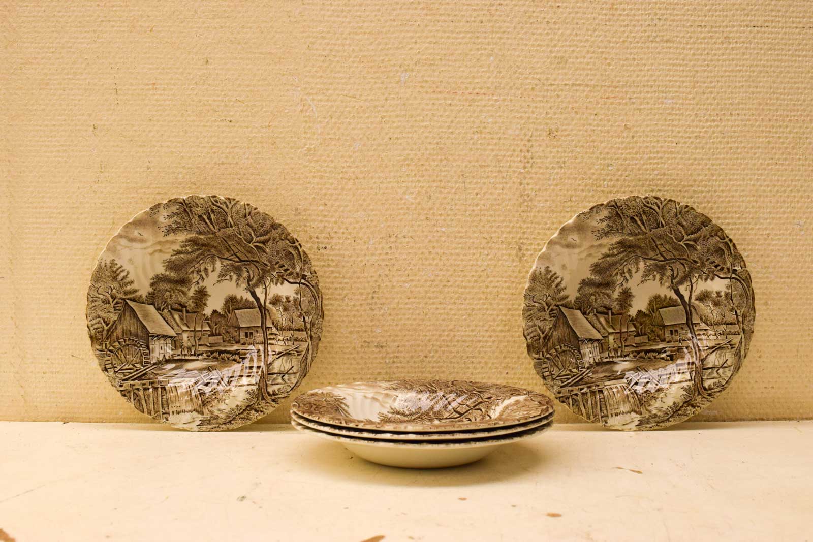 5 stuks Johnson Brothers  Watermill porseleinen diepe borden  48943