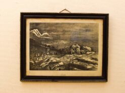 prent van een landschap en trektocht 48951