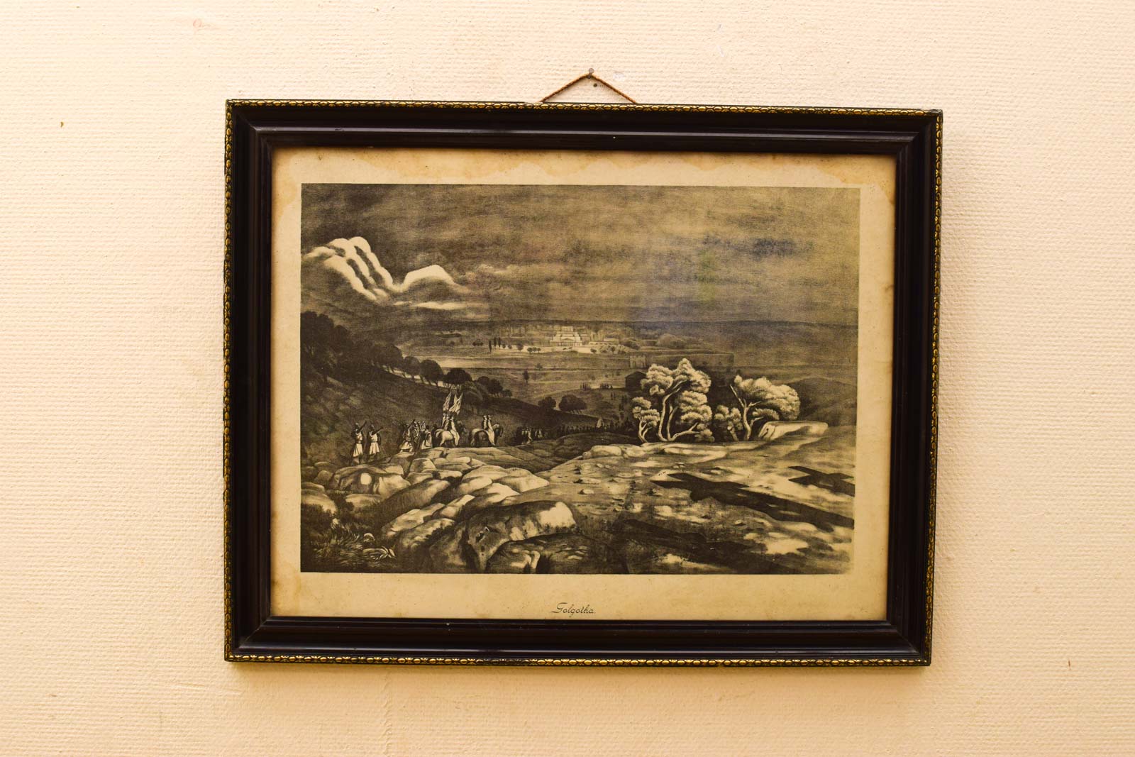 prent van een landschap en trektocht 48951