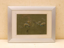 prent/tekening van schapen op het land 48976