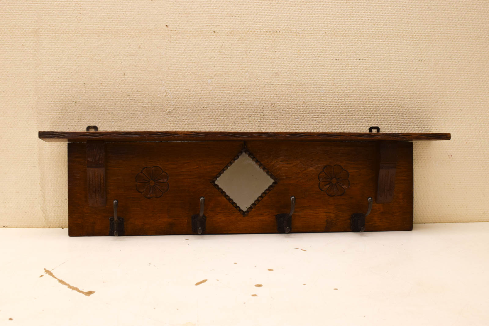 Houten wand kapstok 49087