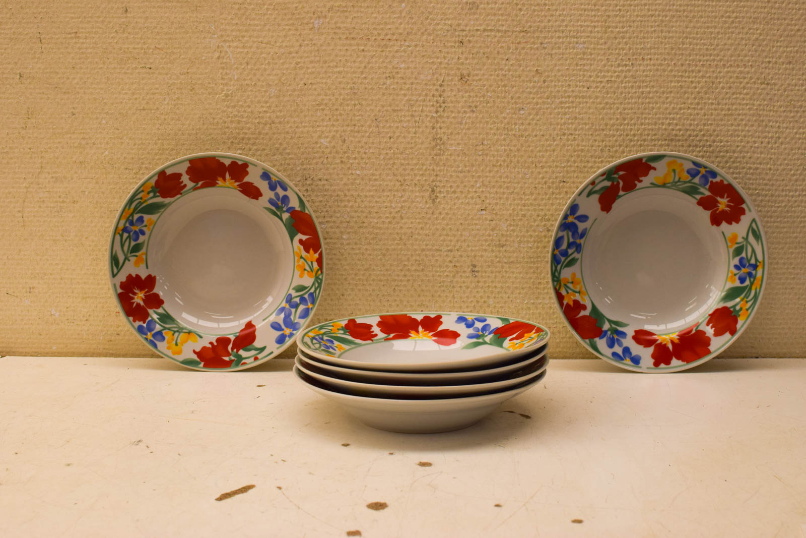 6 stuks Passion The Basic porseleinen diepe borden  49254