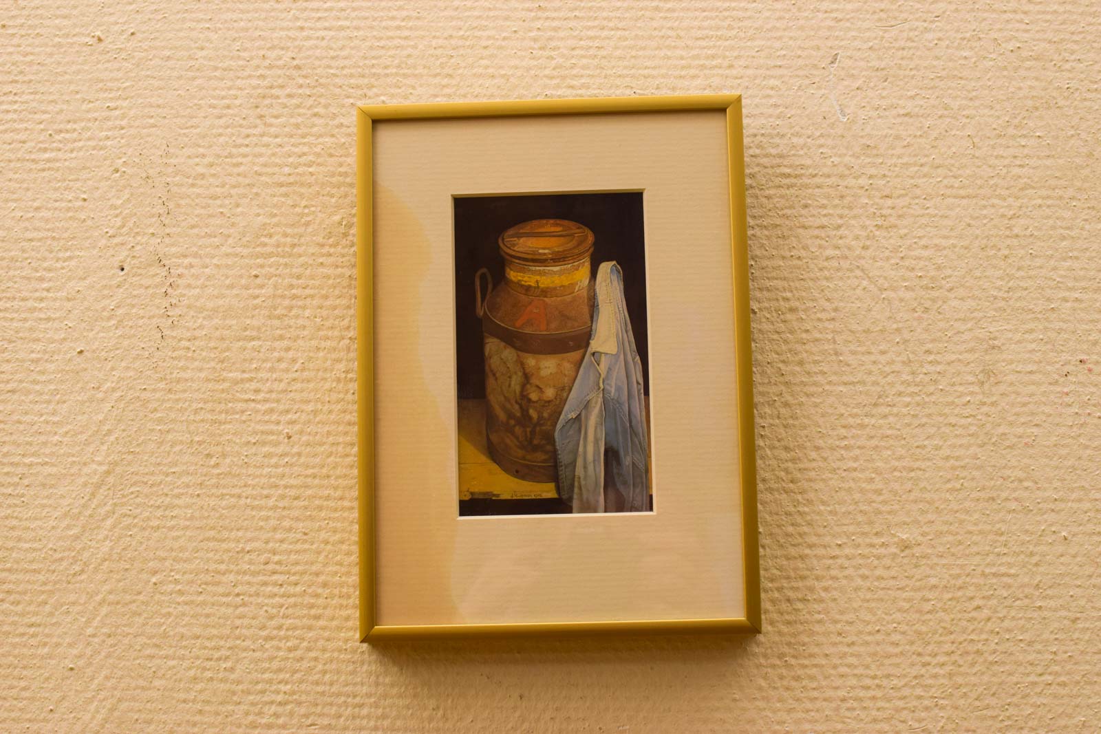 prent  van een Melkbus met een  A geschilderd  49257