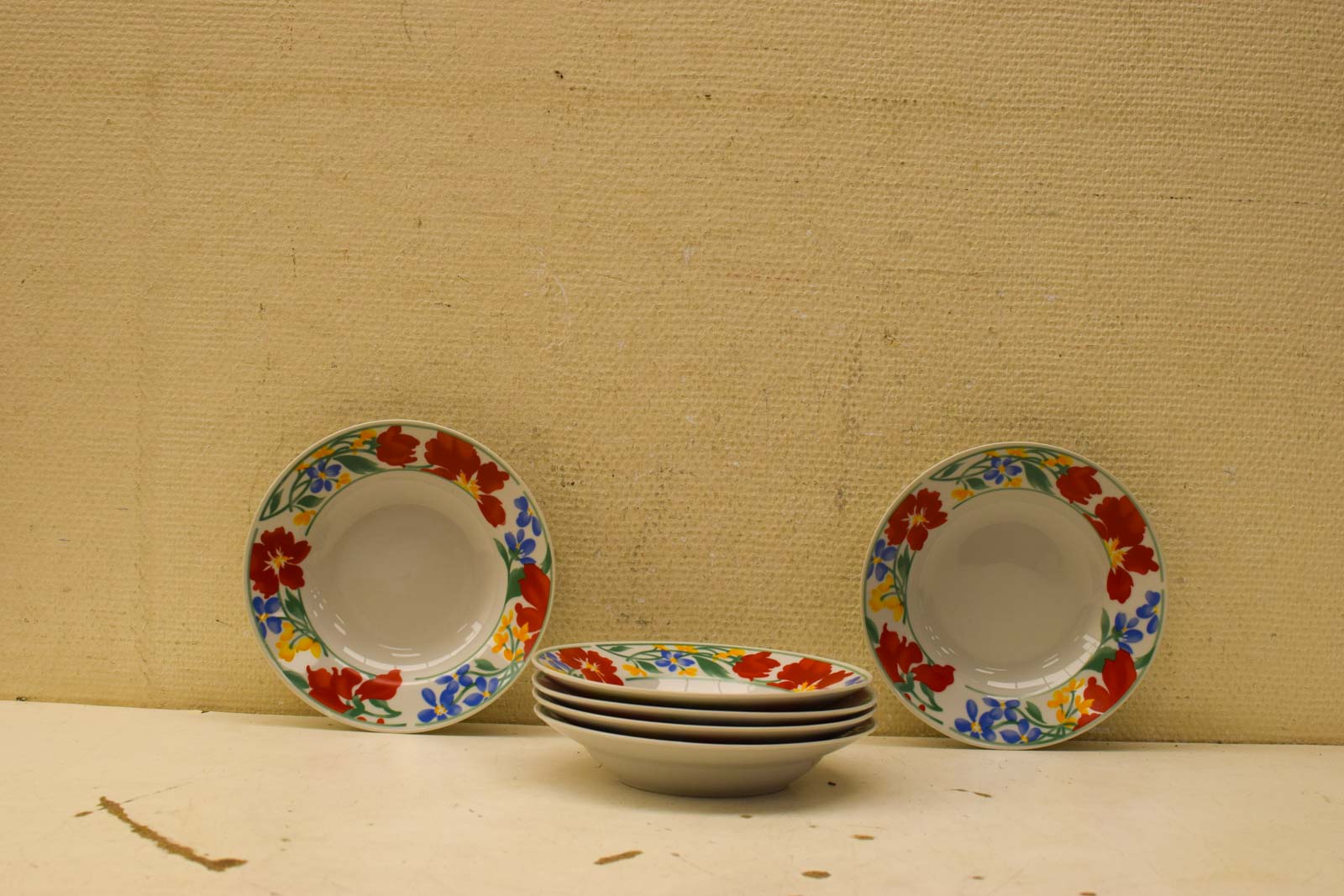 6 stuks Passion The Basic porseleinen diepe borden 49320