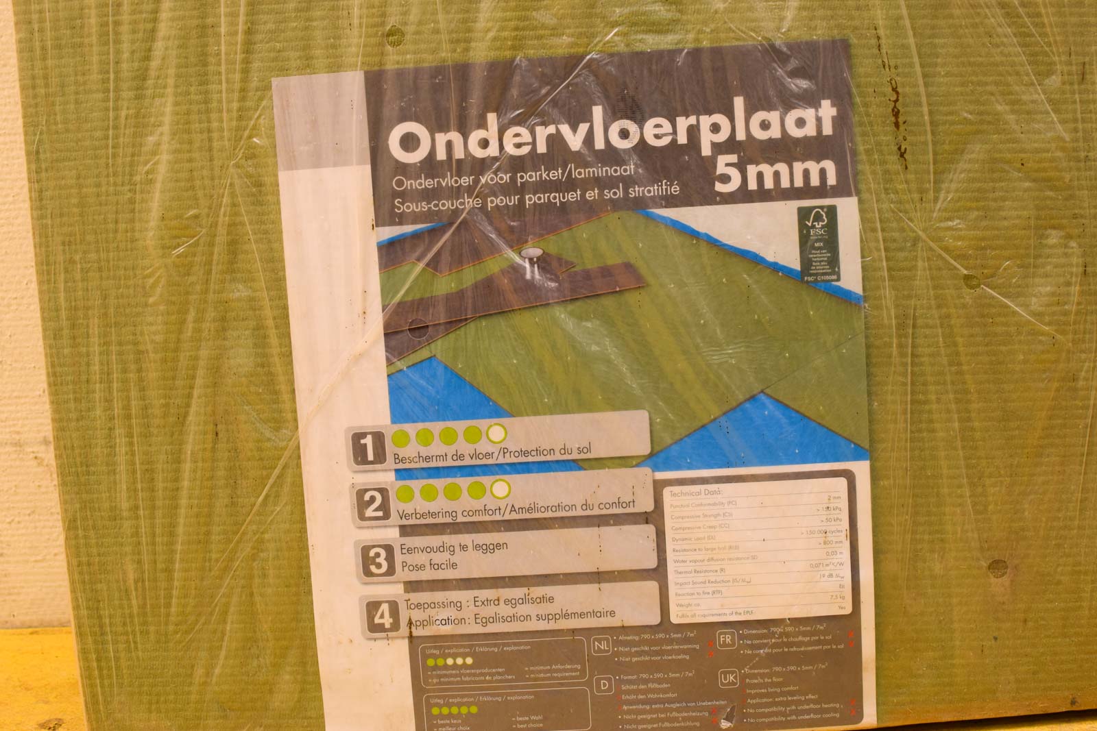 Alternative view of 5  stuks verpakkingen ondervloerplaat  49330