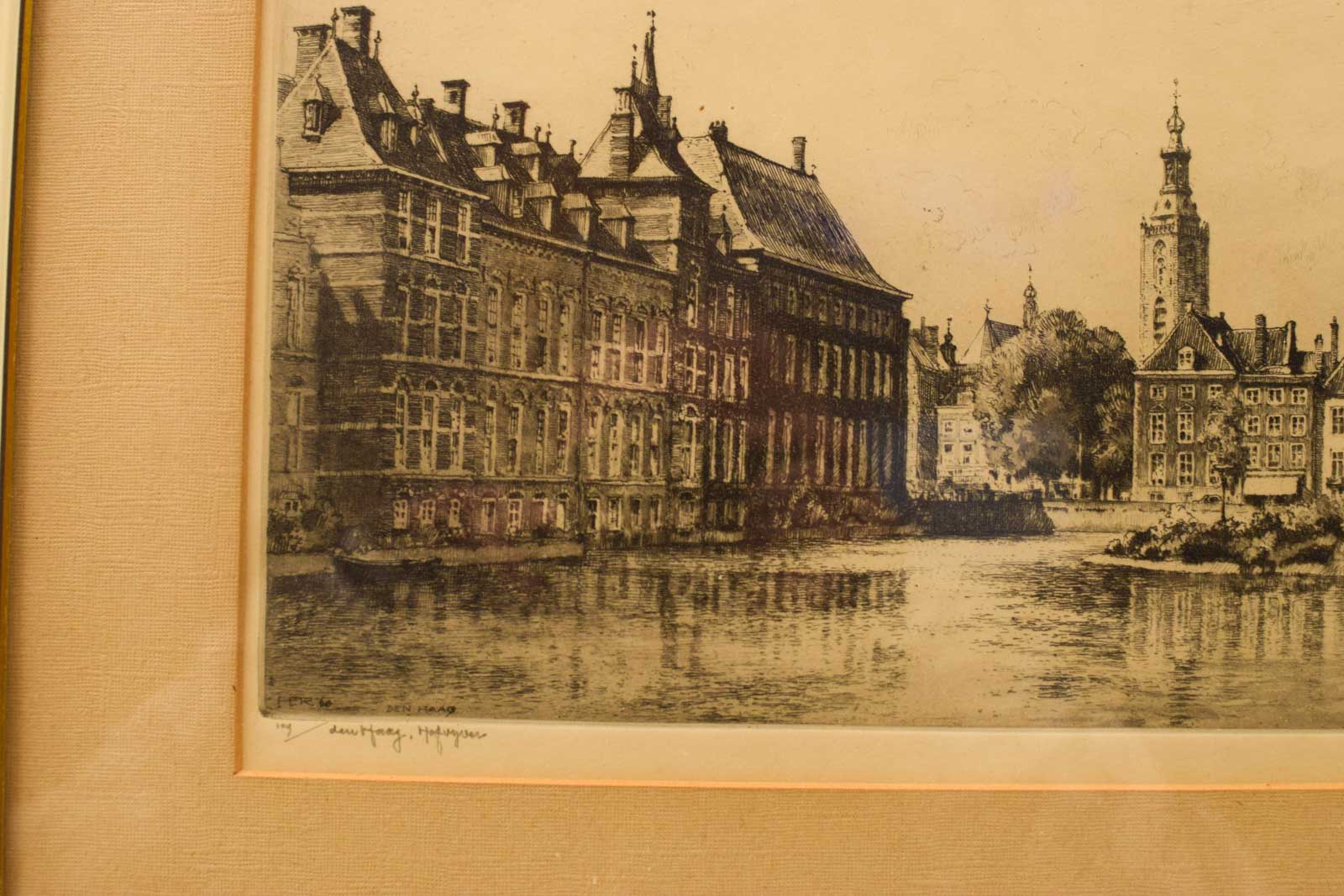 Alternative view of Prent van huizen bij het water  49344