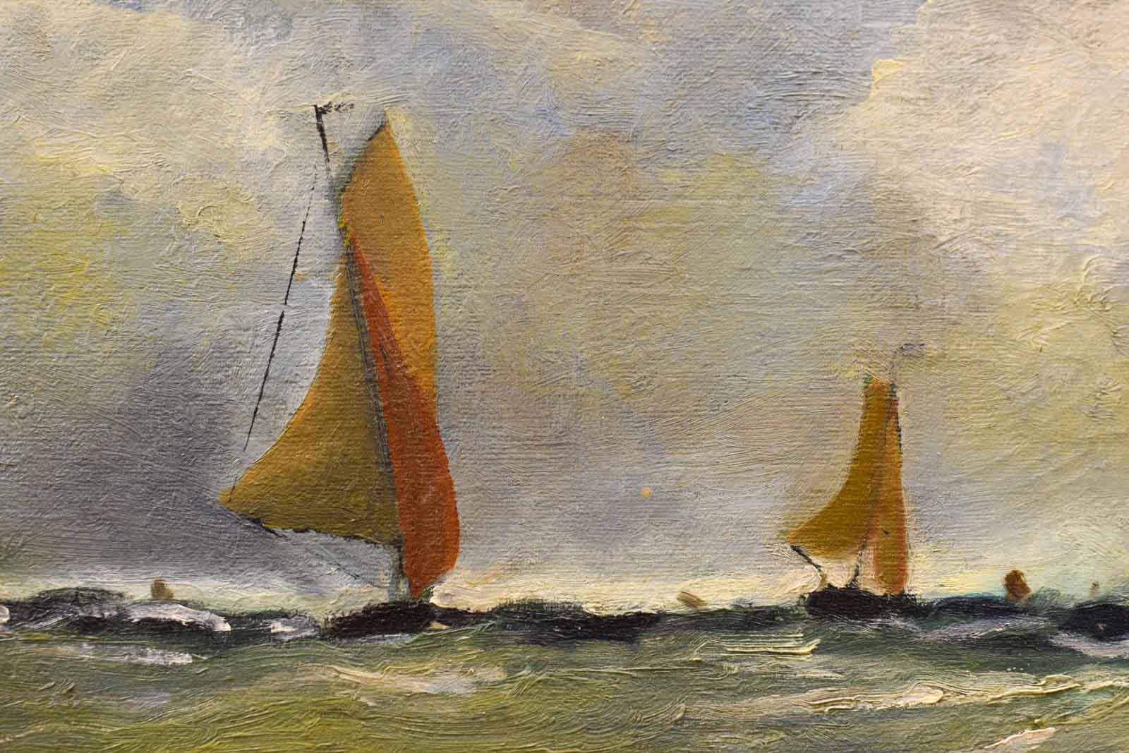 Alternative view of Schilderij van zeil boten op het water  49361