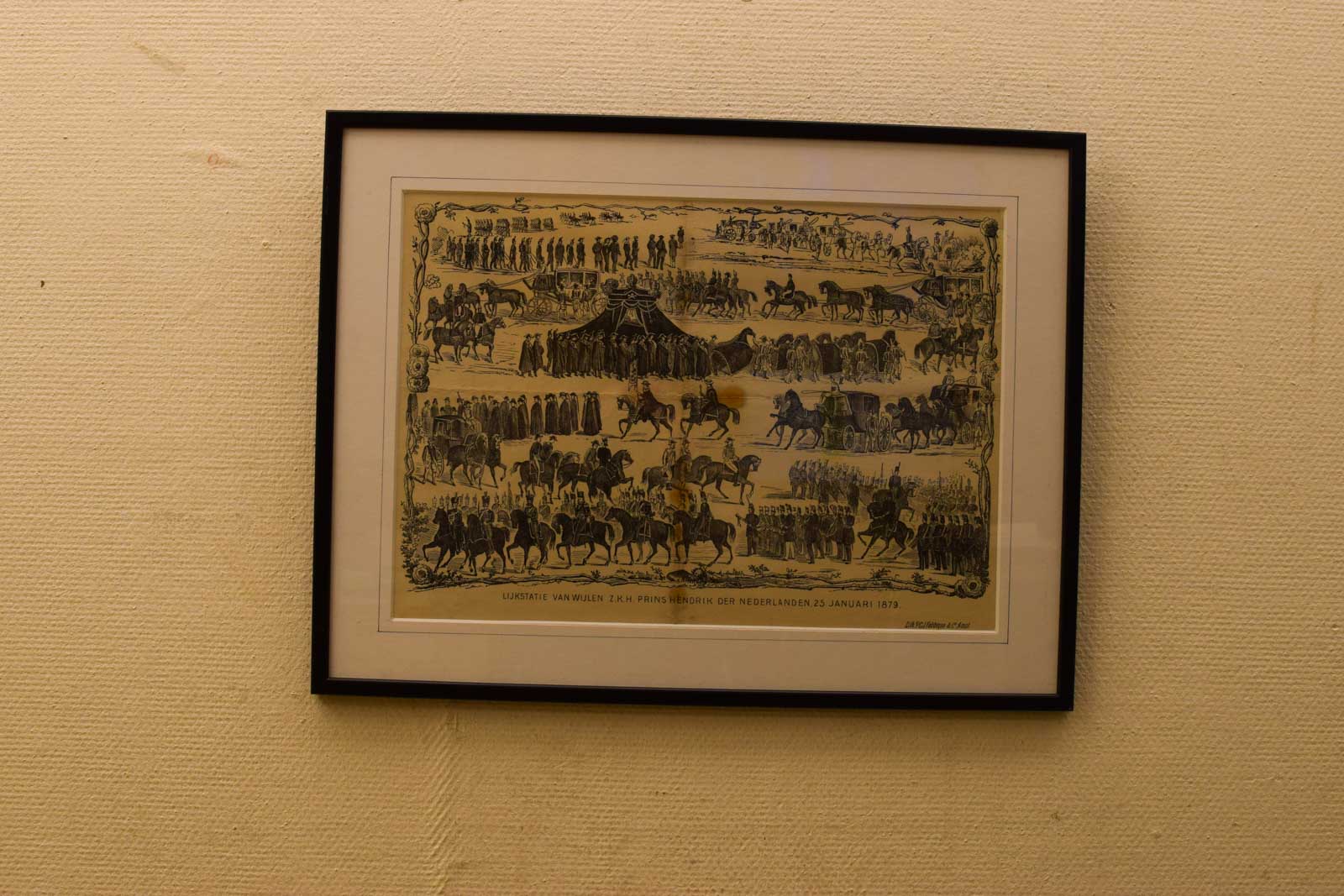 prent van Lijkstatie van wijlen  Z.K.H Prins hendrik Der Nederlanden , 25 januari 1879  49369