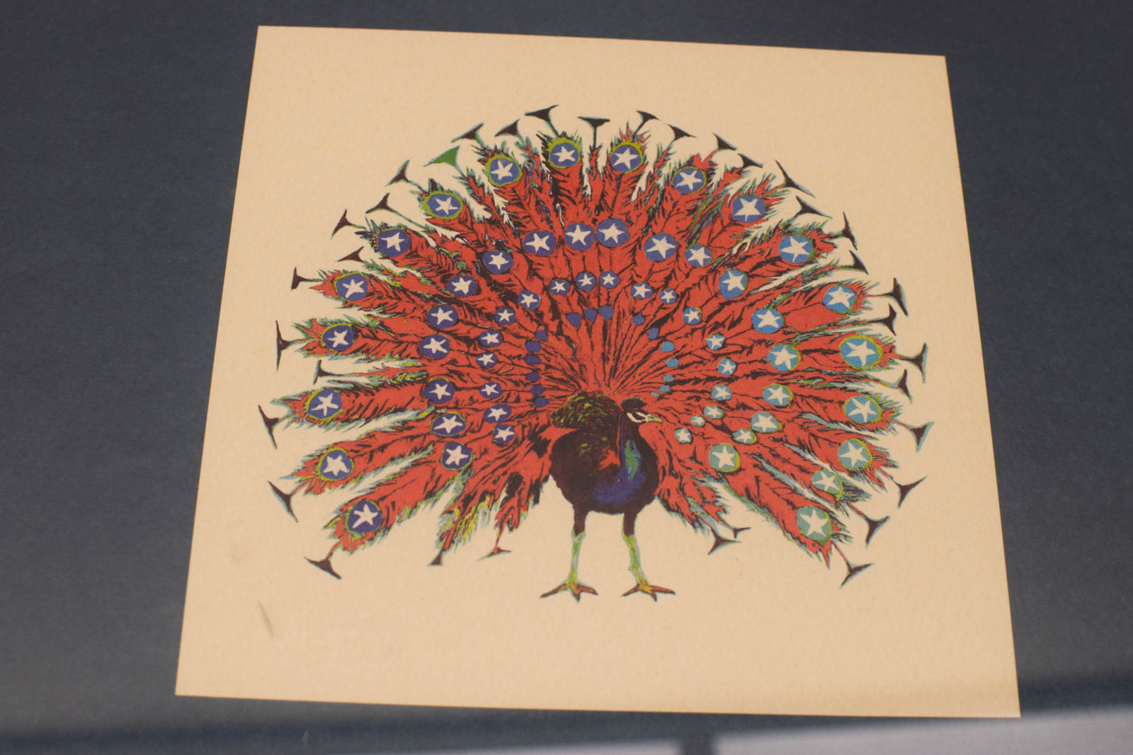 Alternative view of Prent / tekening van een pauw  49466