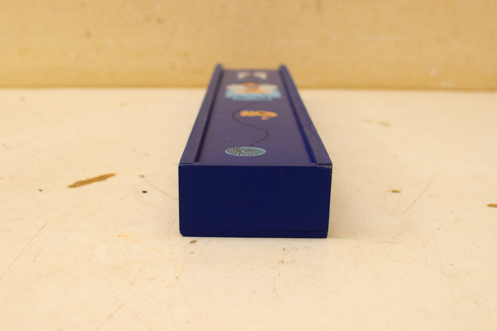 Vintage breinaalden doosje van hout  49518