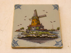 Alternative view of Wandtegel met prent van een molen 49566