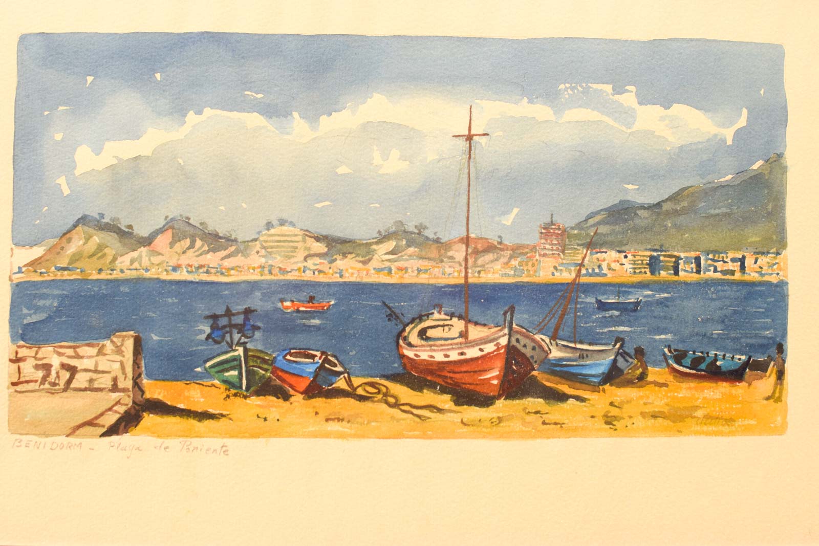 Alternative view of Schilderij/Prent van  Benidorm - Playa de poniente 49602