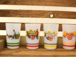 Alternative view of Vintage 4 stuks Melkglazen 49631