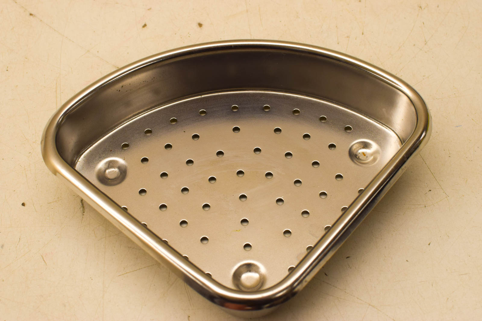 Alternative view of RVS Driehoekige inzetbakje restenbakje  49686