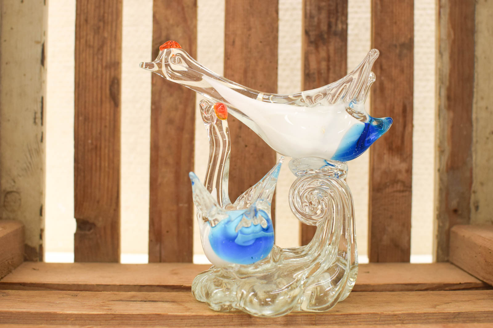 Alternative view of Murano glazen beeld van Ganzen/Zwanen 49709