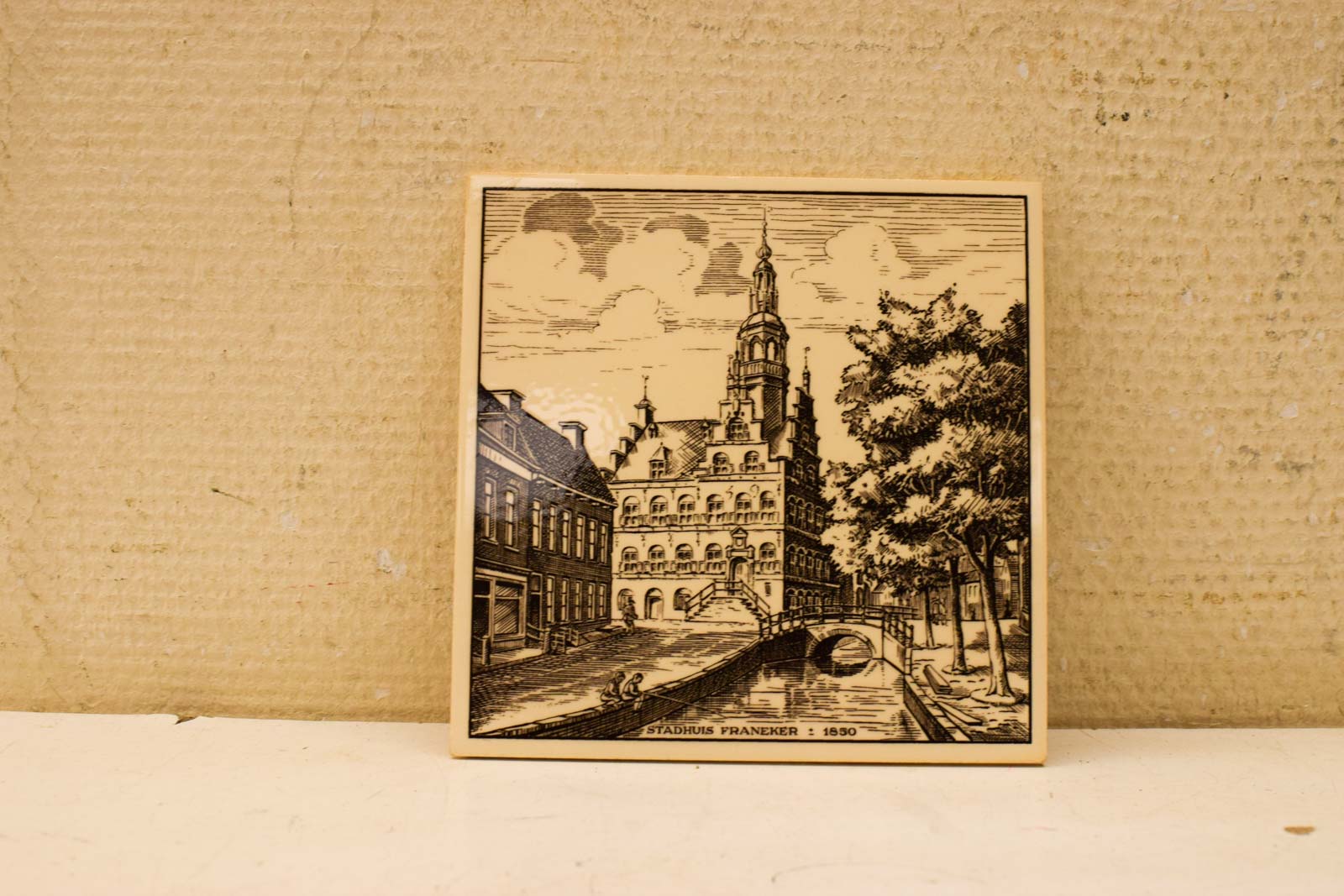 Wandtegel Stadhuis Franeker 1850 49761