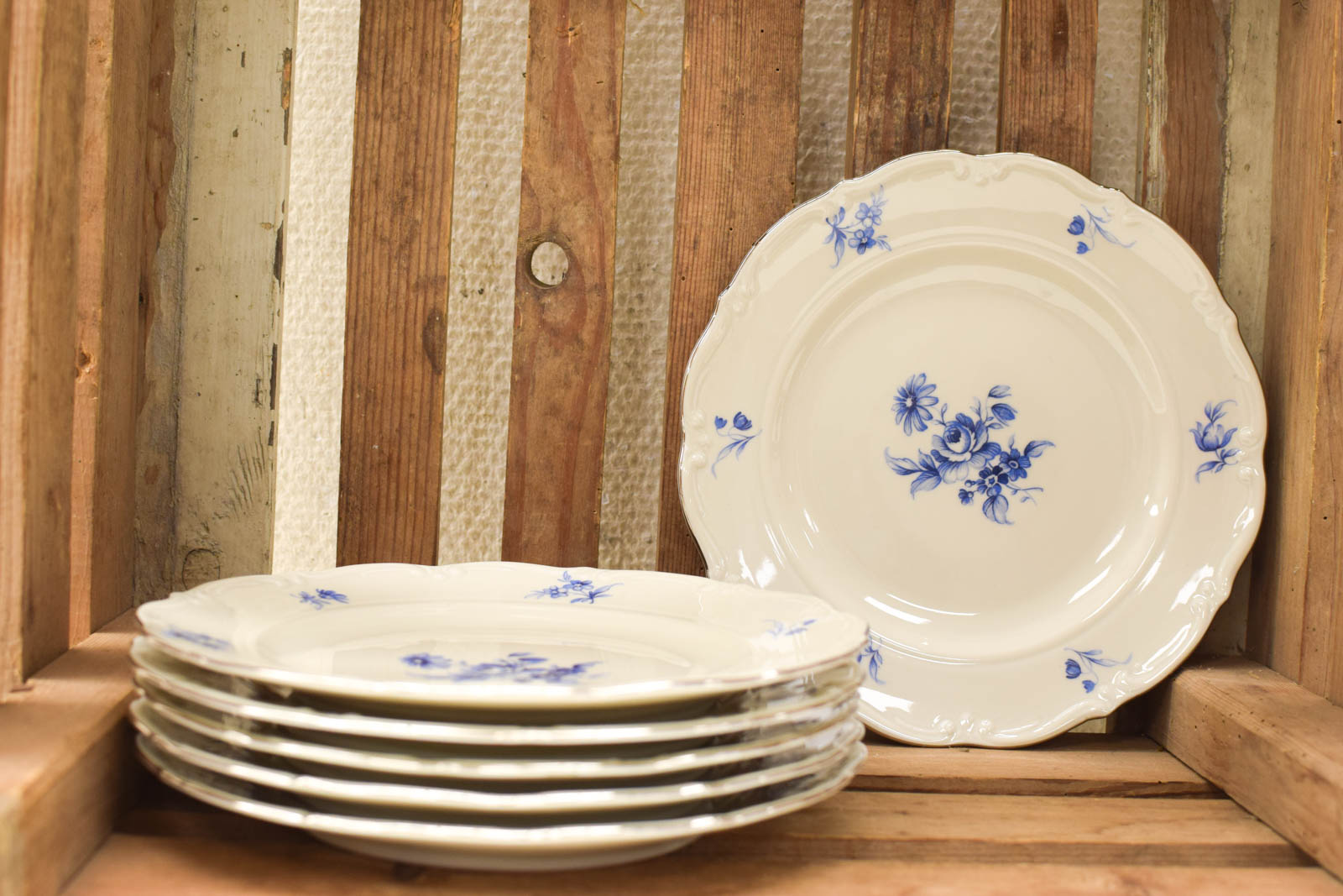 6 Stuks JGZ H Handelsmerk porseleinen borden 49805