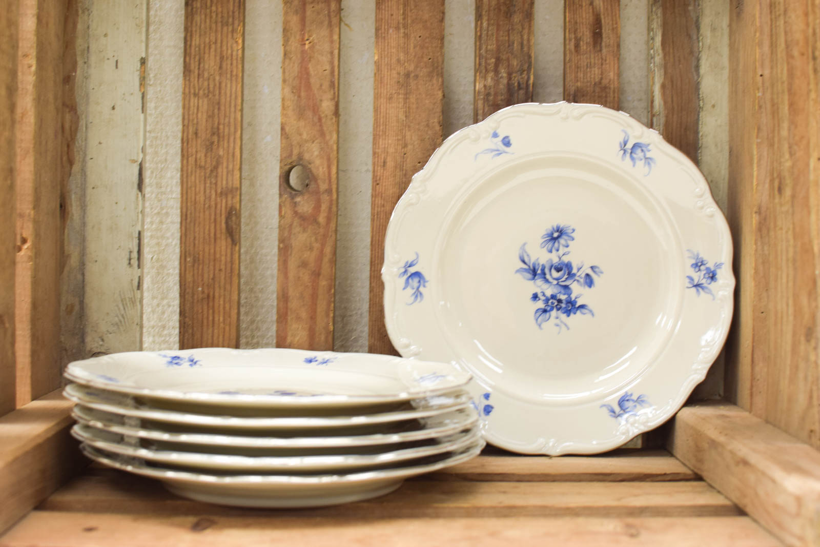 6 stuks JGZ H Handelsmerk porseleinen borden   49823