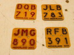4 stuks Bromfiets Nummerplaatjes 50017