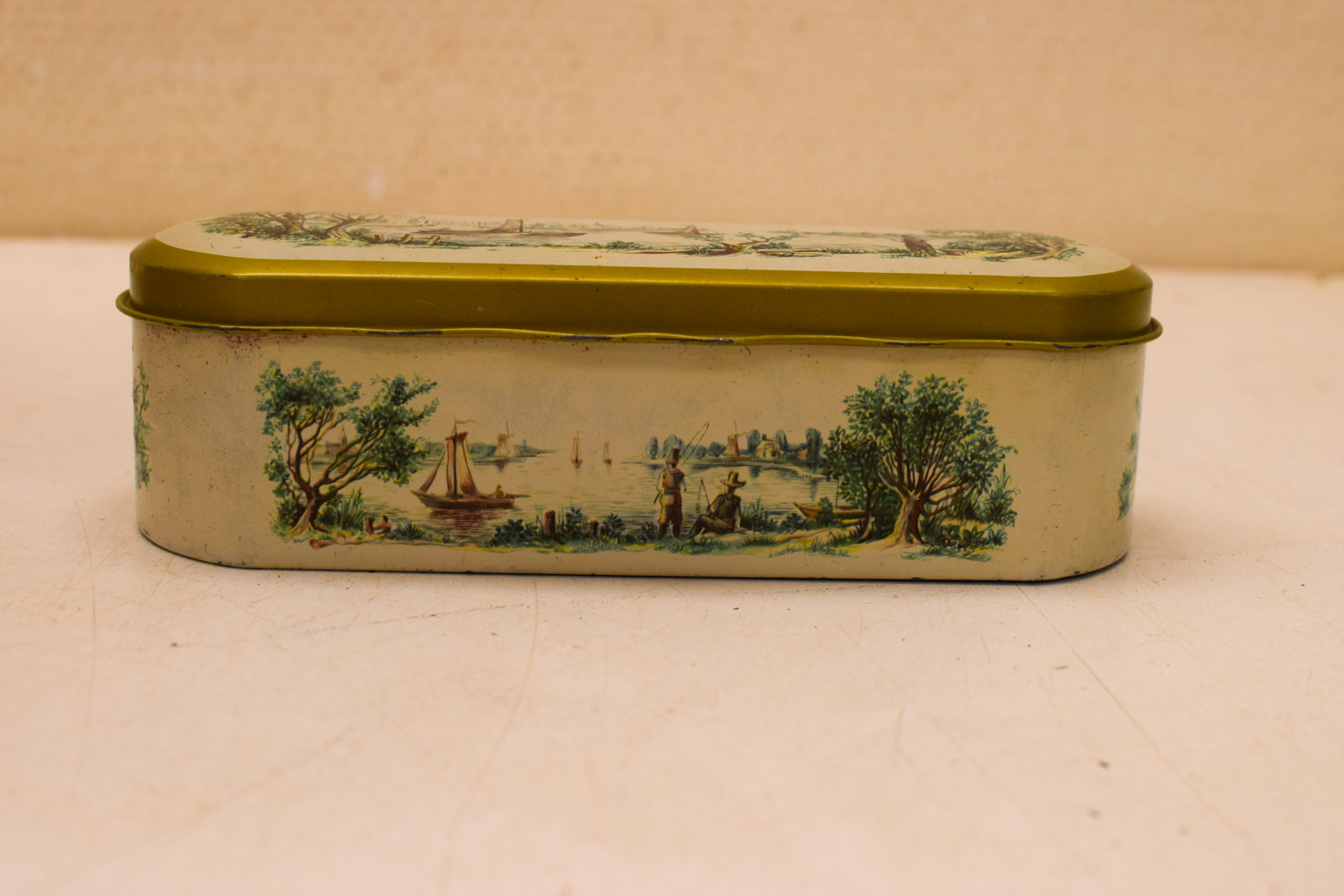 Vintage theelepel blikje  49867