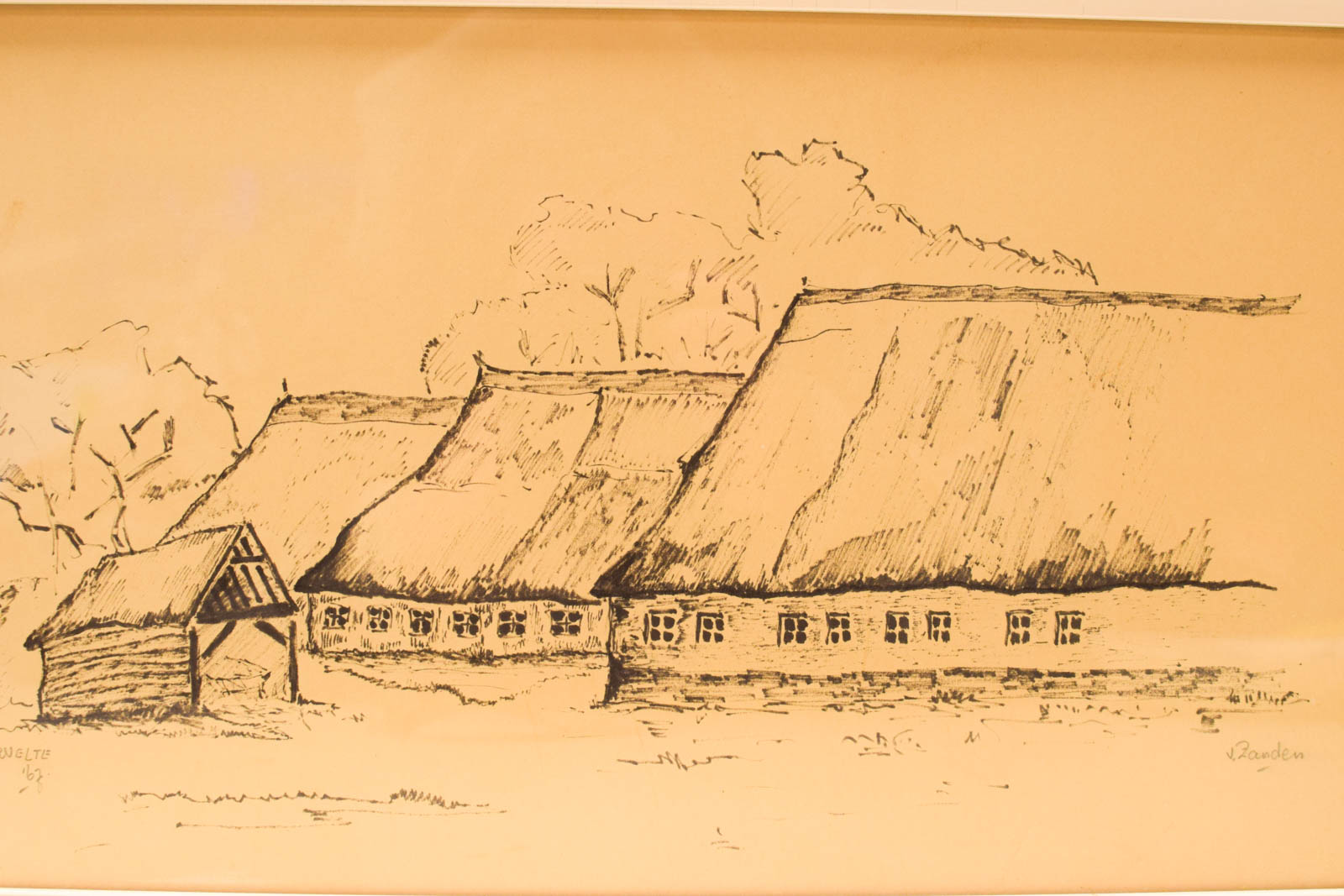 Alternative view of Prent Tekening van huisjes  49888