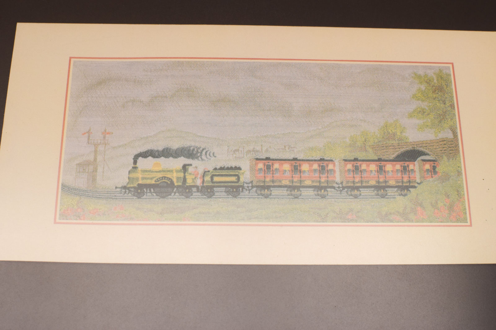 Alternative view of prent van een locomotief met wagons  49925