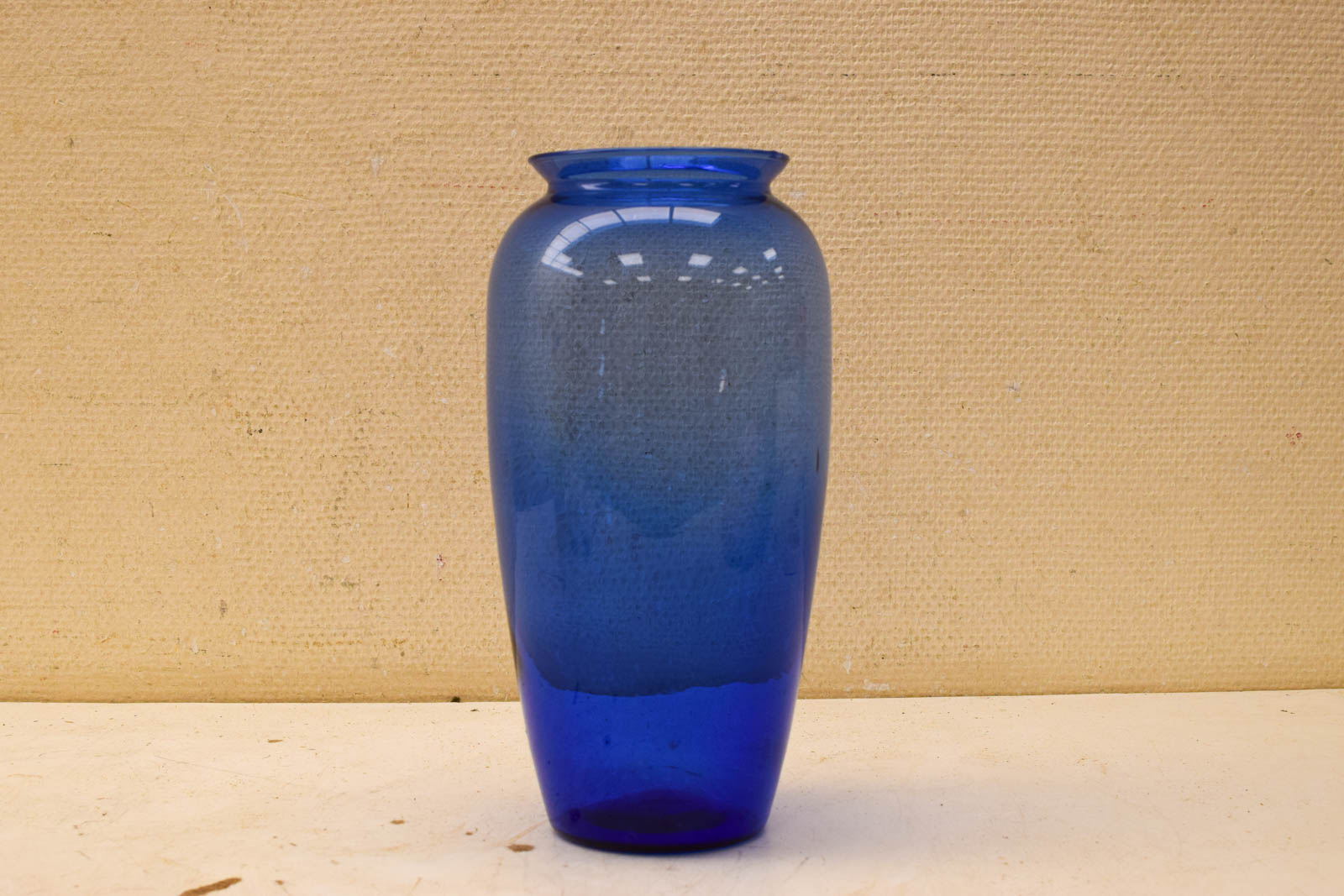 Blauwe Glazen vaas  49945