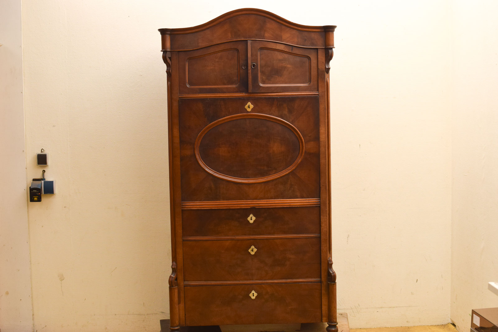 Mahonie Secretaire kast  49958