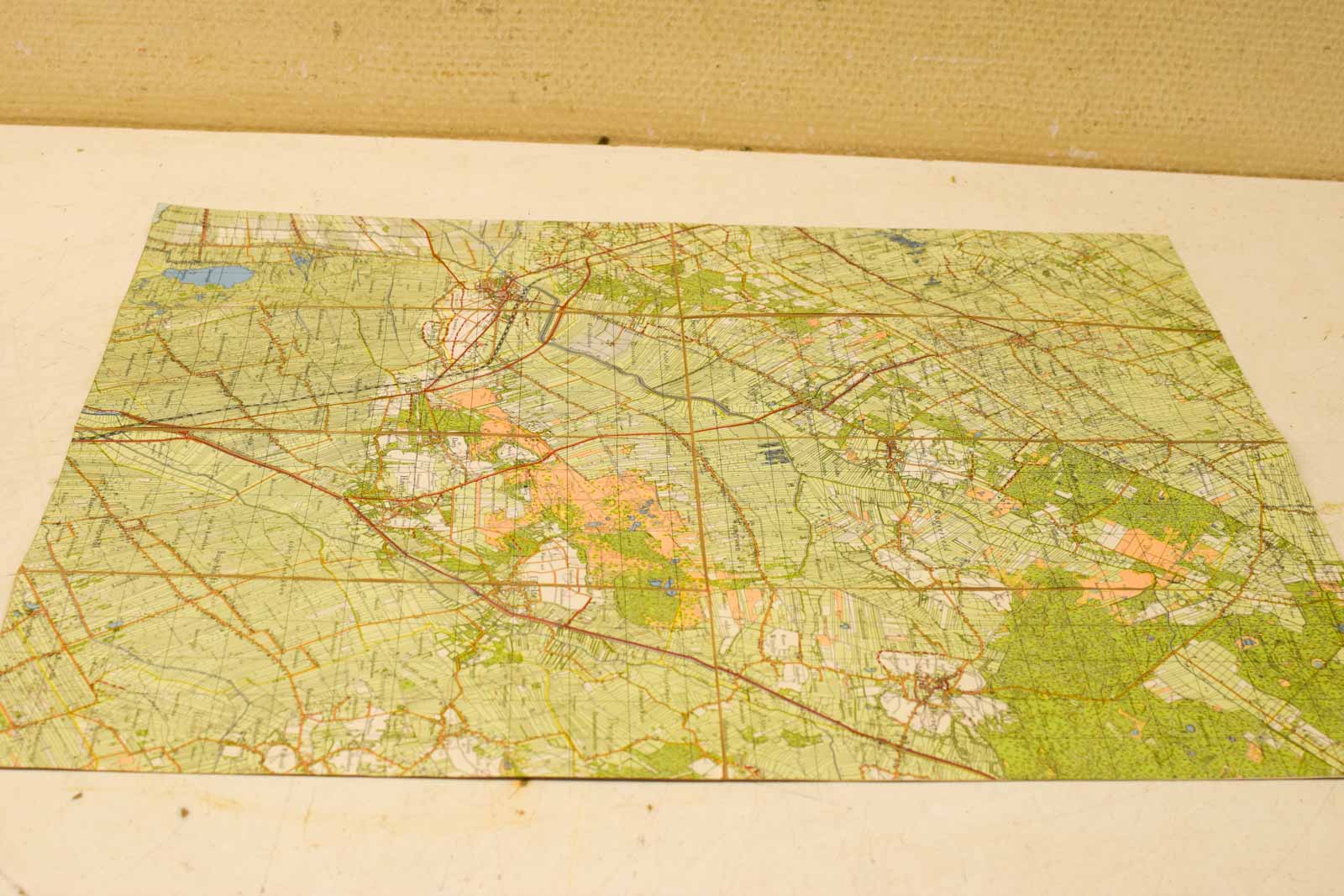 Alternative view of 5 stuks vintage Stafkaart op linnen  49974