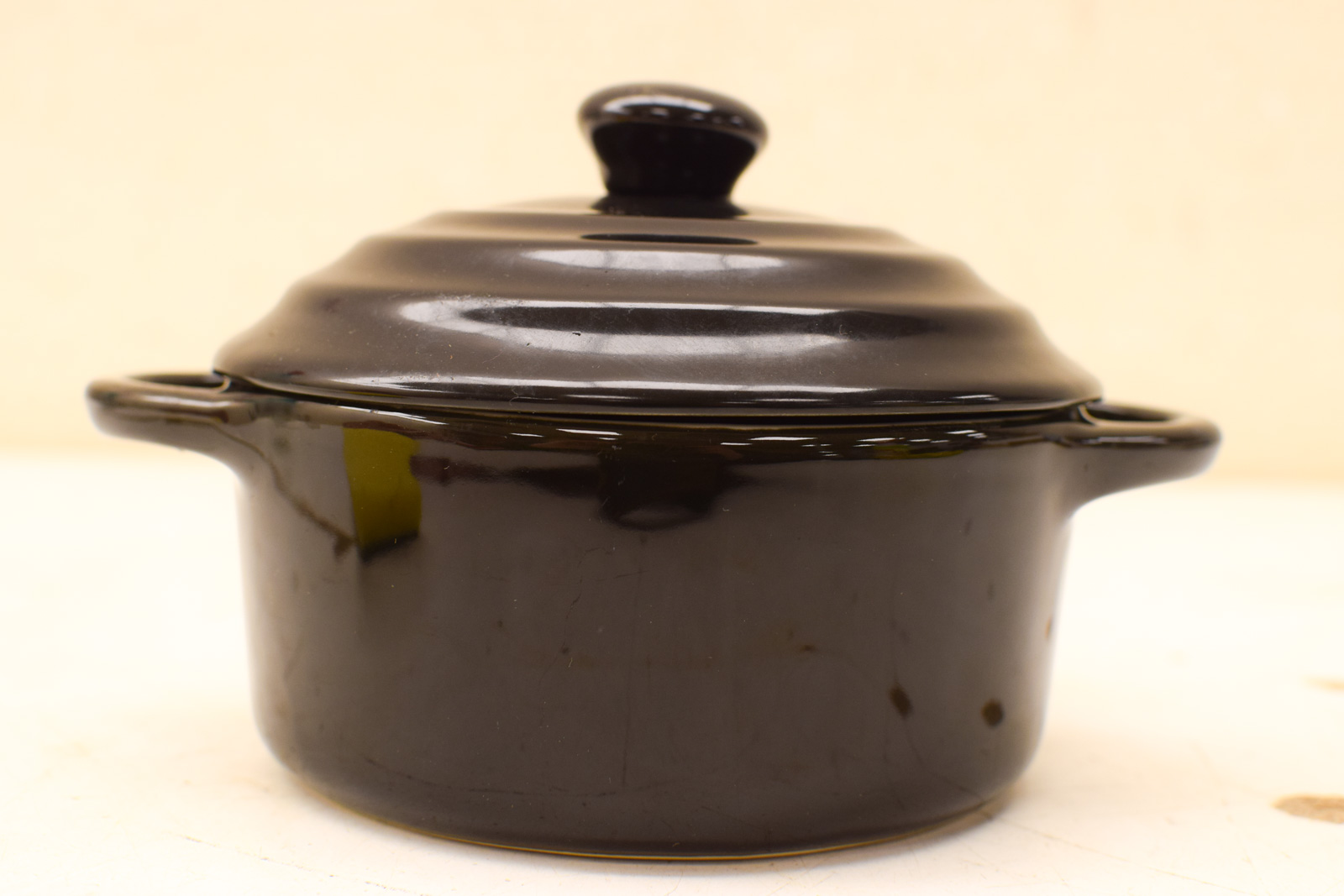 Mini pannetje van porselein / ovenschaaltje 49975