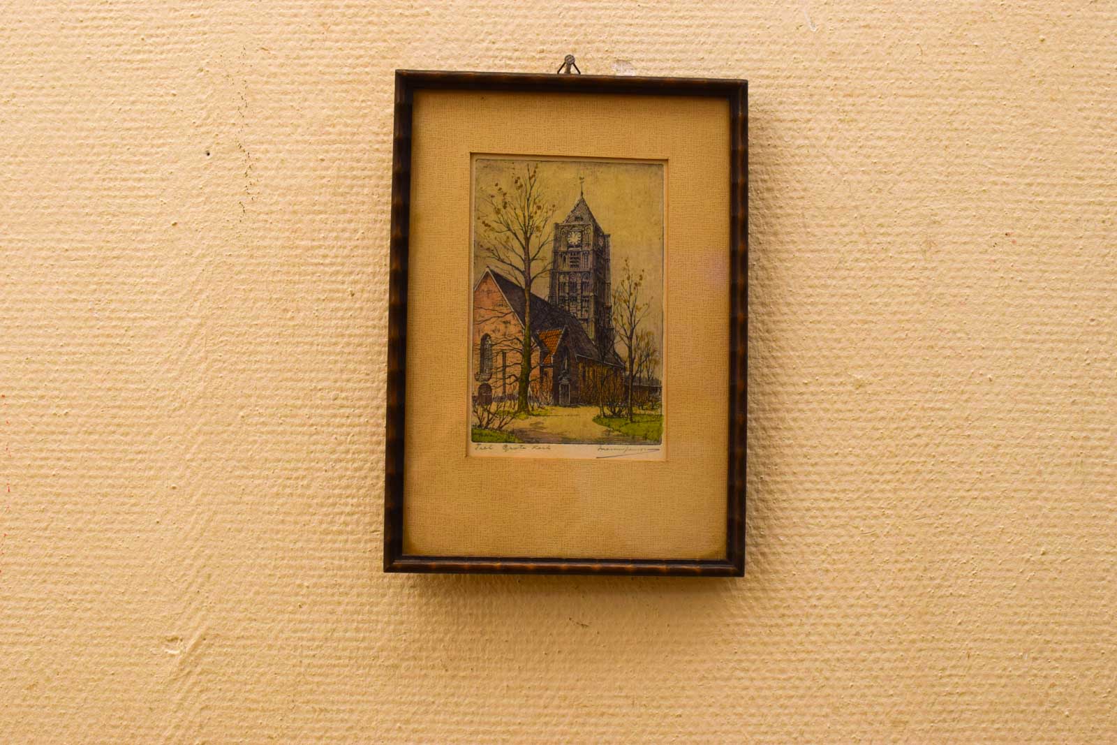 Ingelijste prent van Tiel Grote Kerk  49995