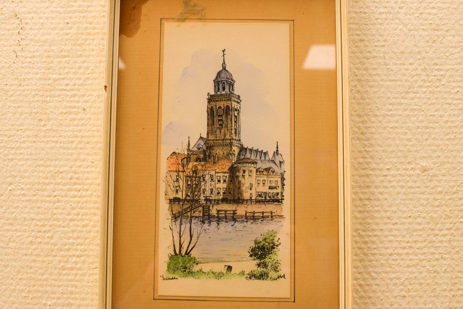 Alternative view of Prent van een kerktoren  50001