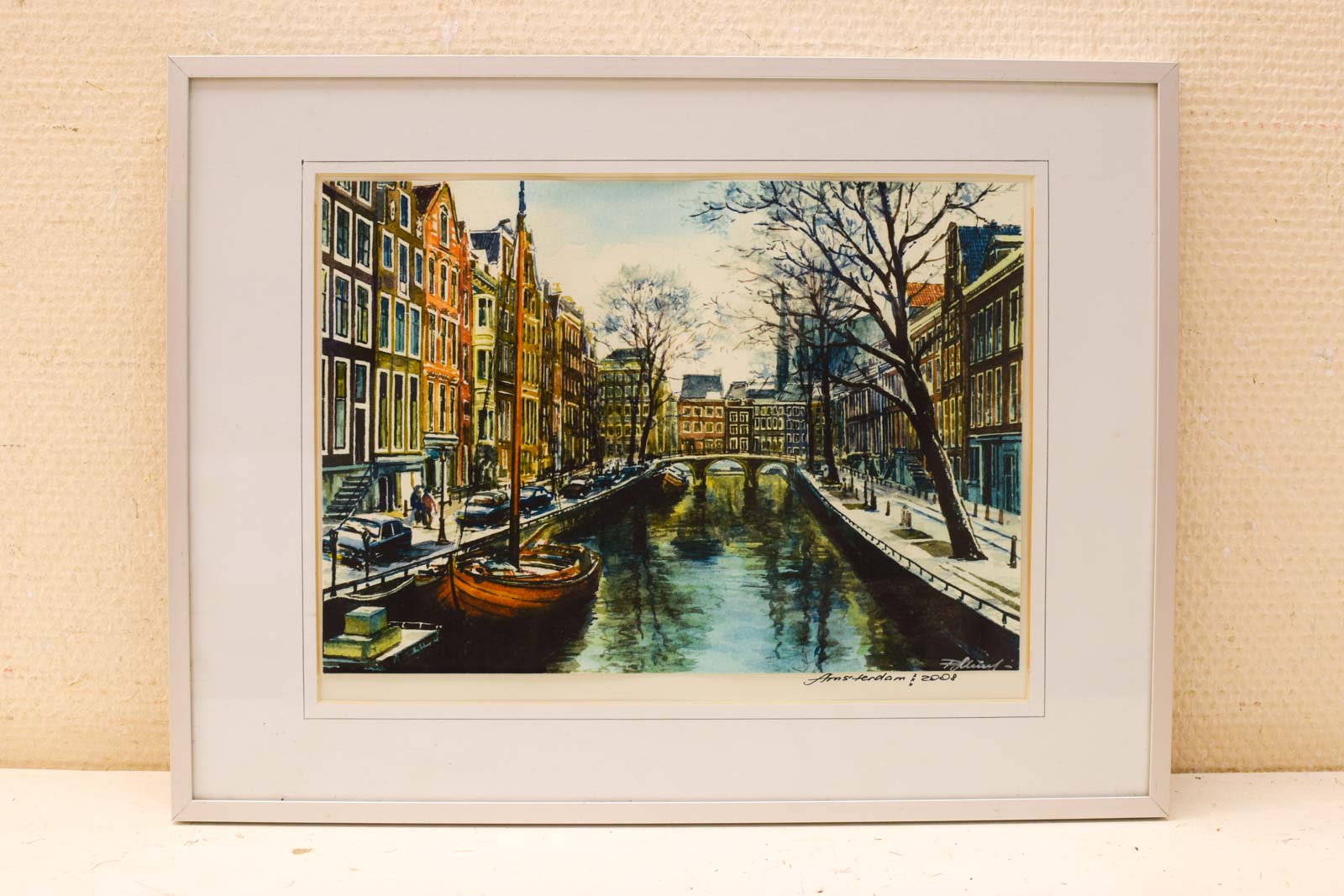 Prent van een Gracht in Amsterdam 2008 50003