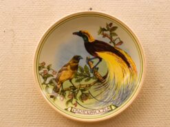 Porseleinen Wandbord met prent van Paradijsvogels 50010