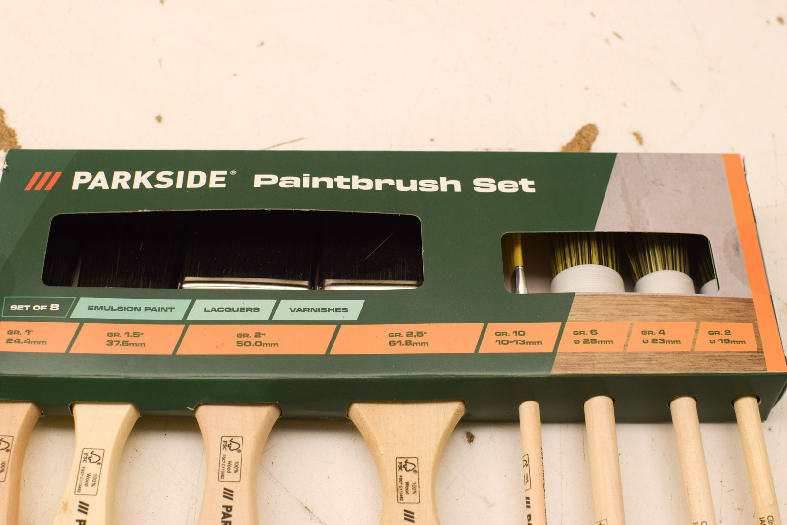 Alternative view of Parkside Flat brush set en paintbrush  set  50078
