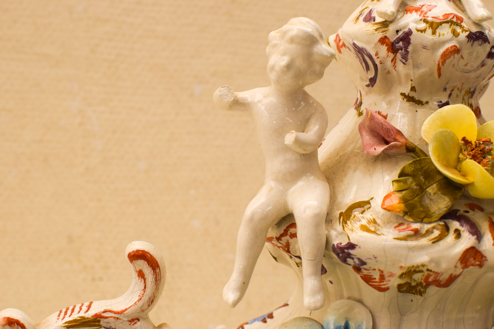 Alternative view of Porseleinen vaas met deksel  50087