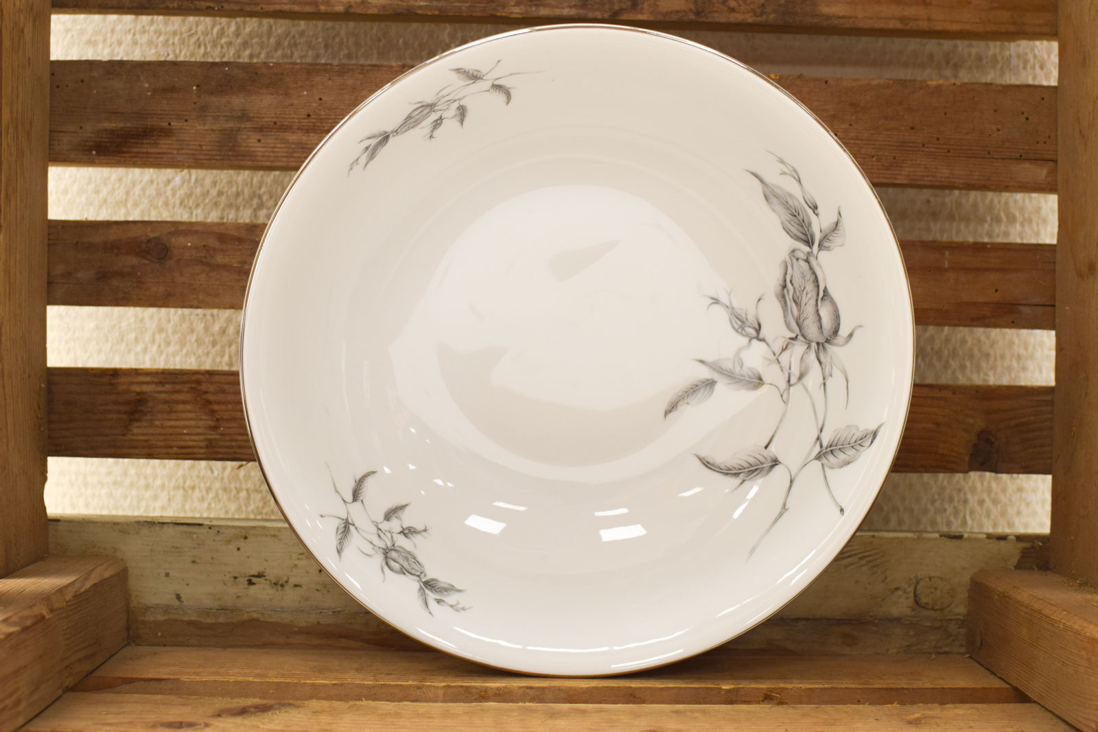 Alternative view of Porseleinen schaal met prent van een roos  50167