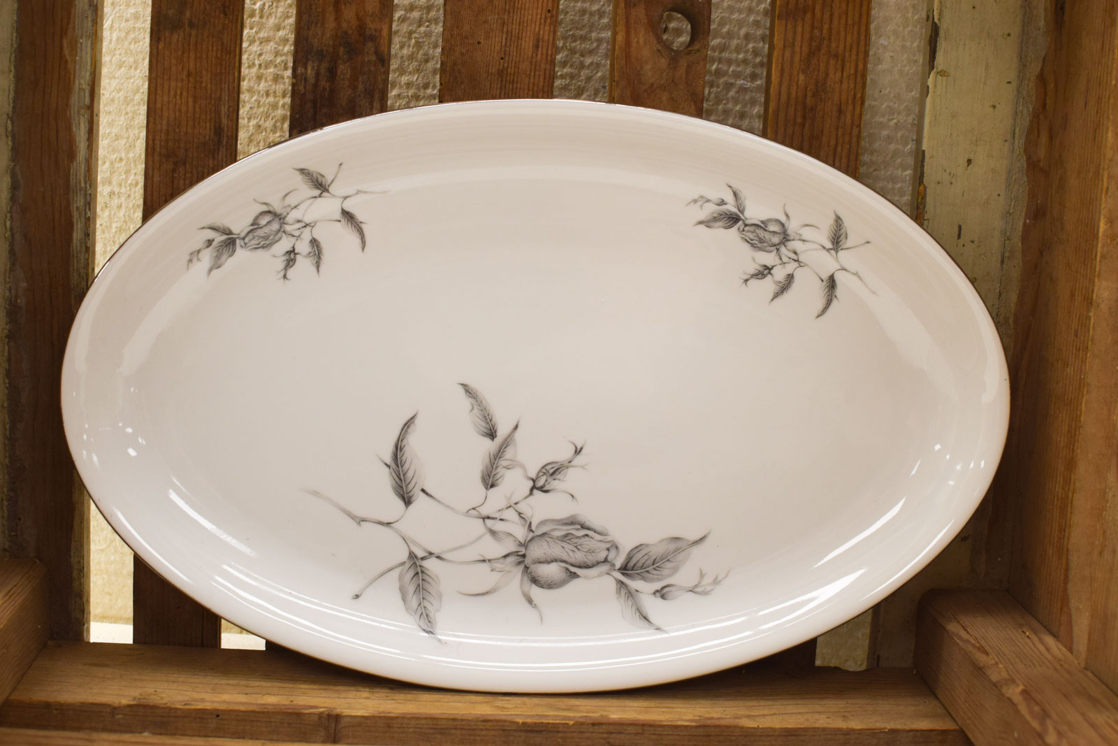 Alternative view of Porseleinen schaal met prent van een roos  50173