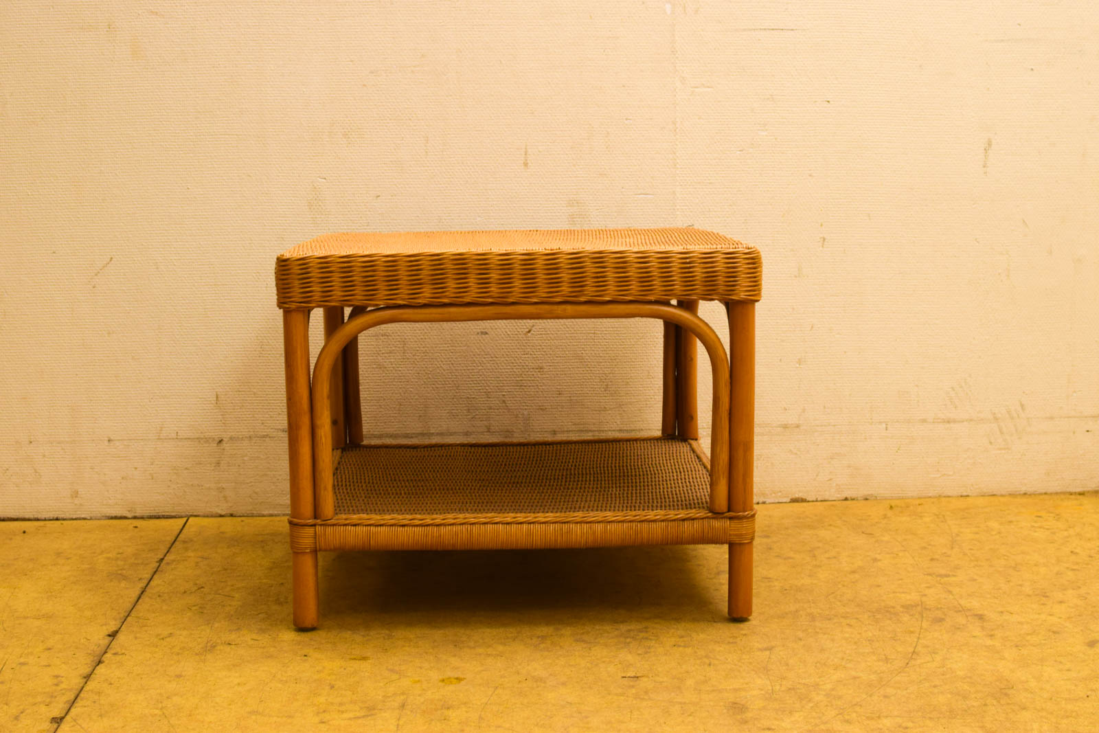 Vintage Rieten Bijzettafel/Salontafel 50462