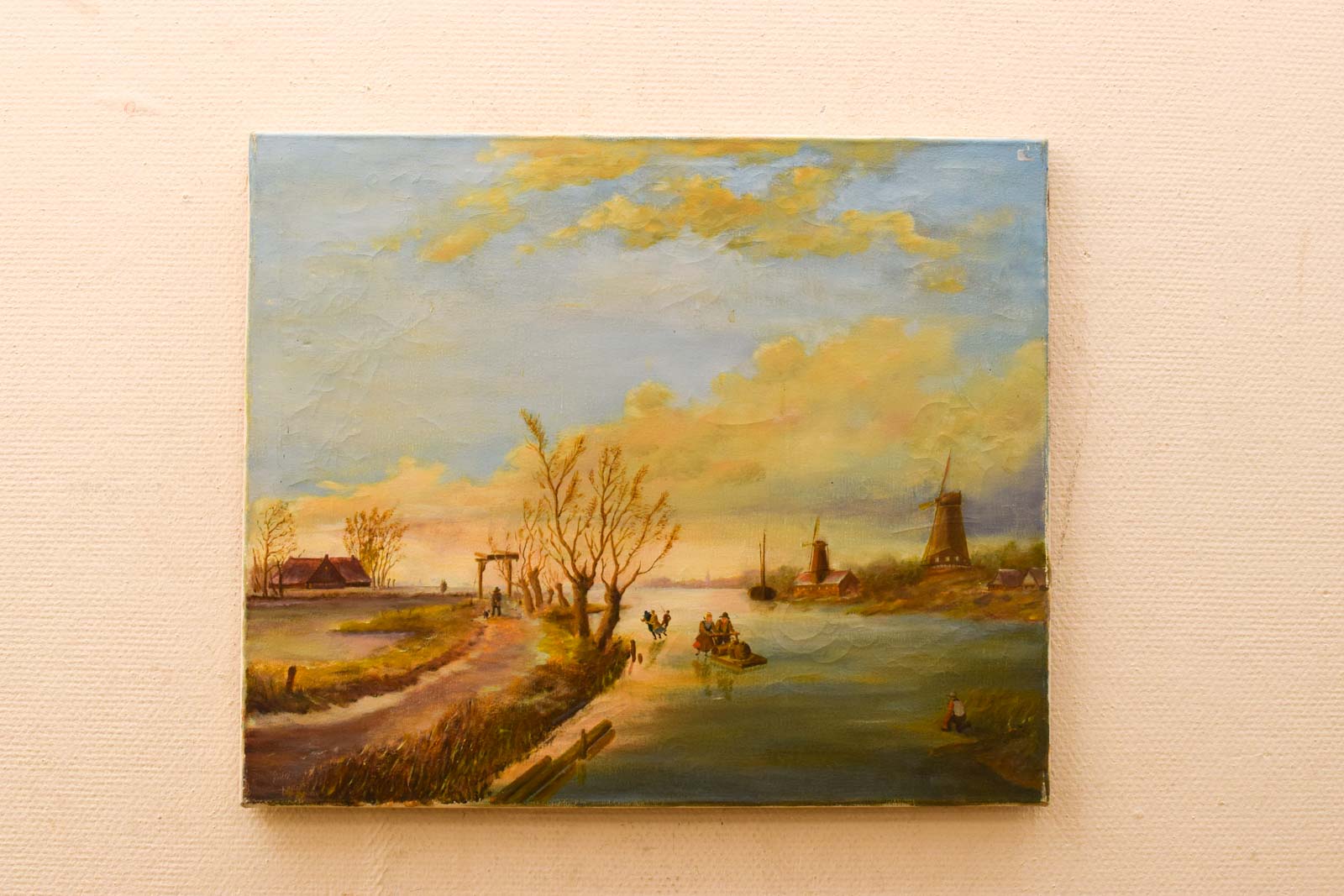 Schilderij van een winters landschap  50479